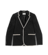 Saint Laurent White Trim Blazer, front view