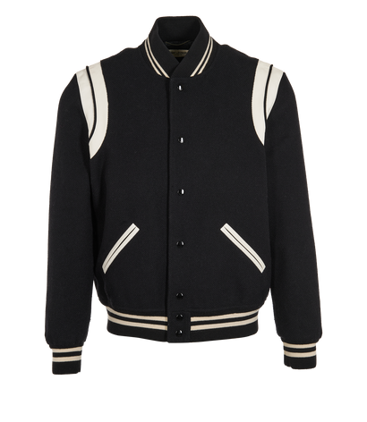Saint Laurent Bomber Jacket, &pound;650, Clothing, Black, Wool, Front view