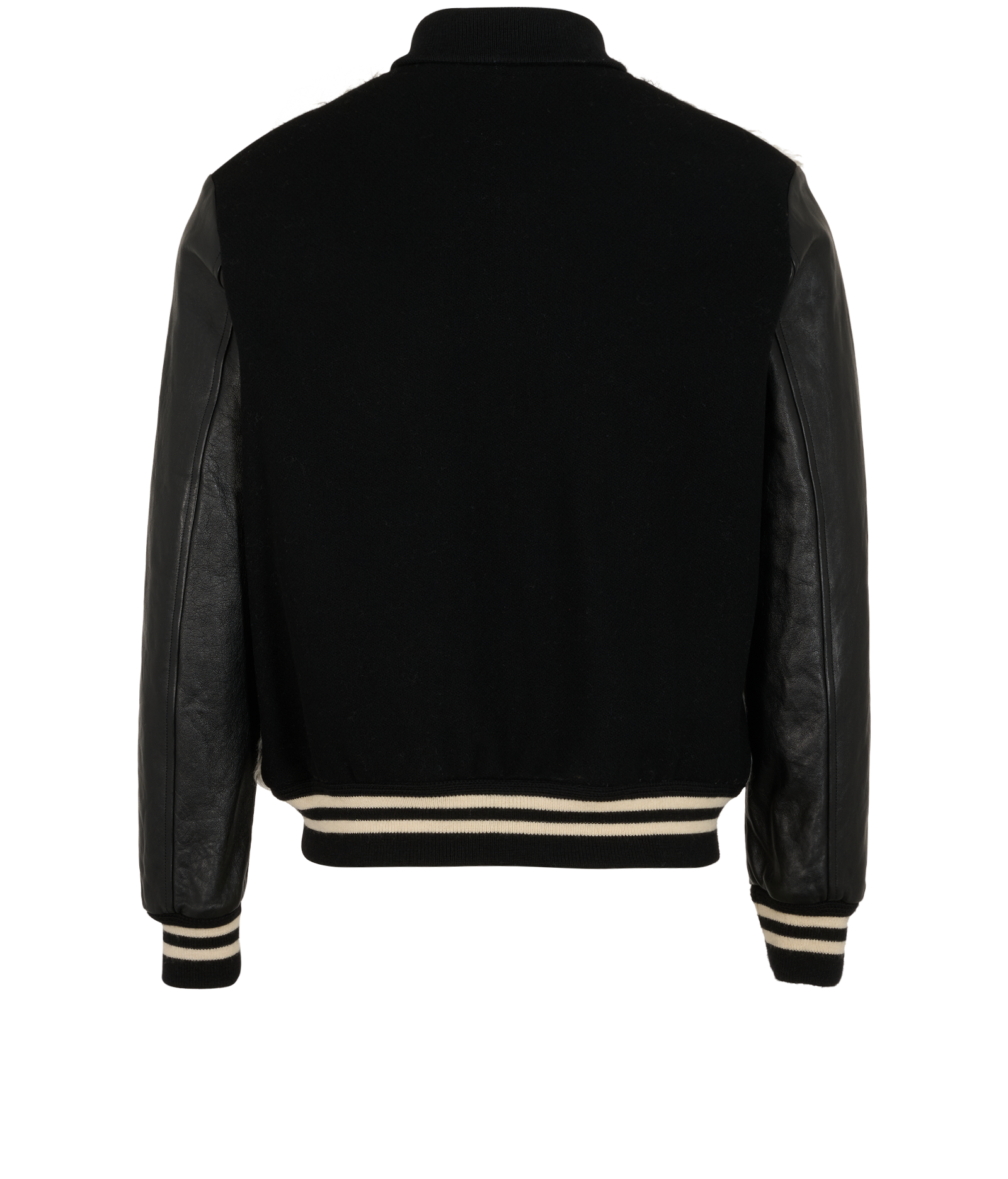 Saint Laurent Houndstooth Bomber, &pound;495, Clothing, Black/White, Leather/Wool, Back view