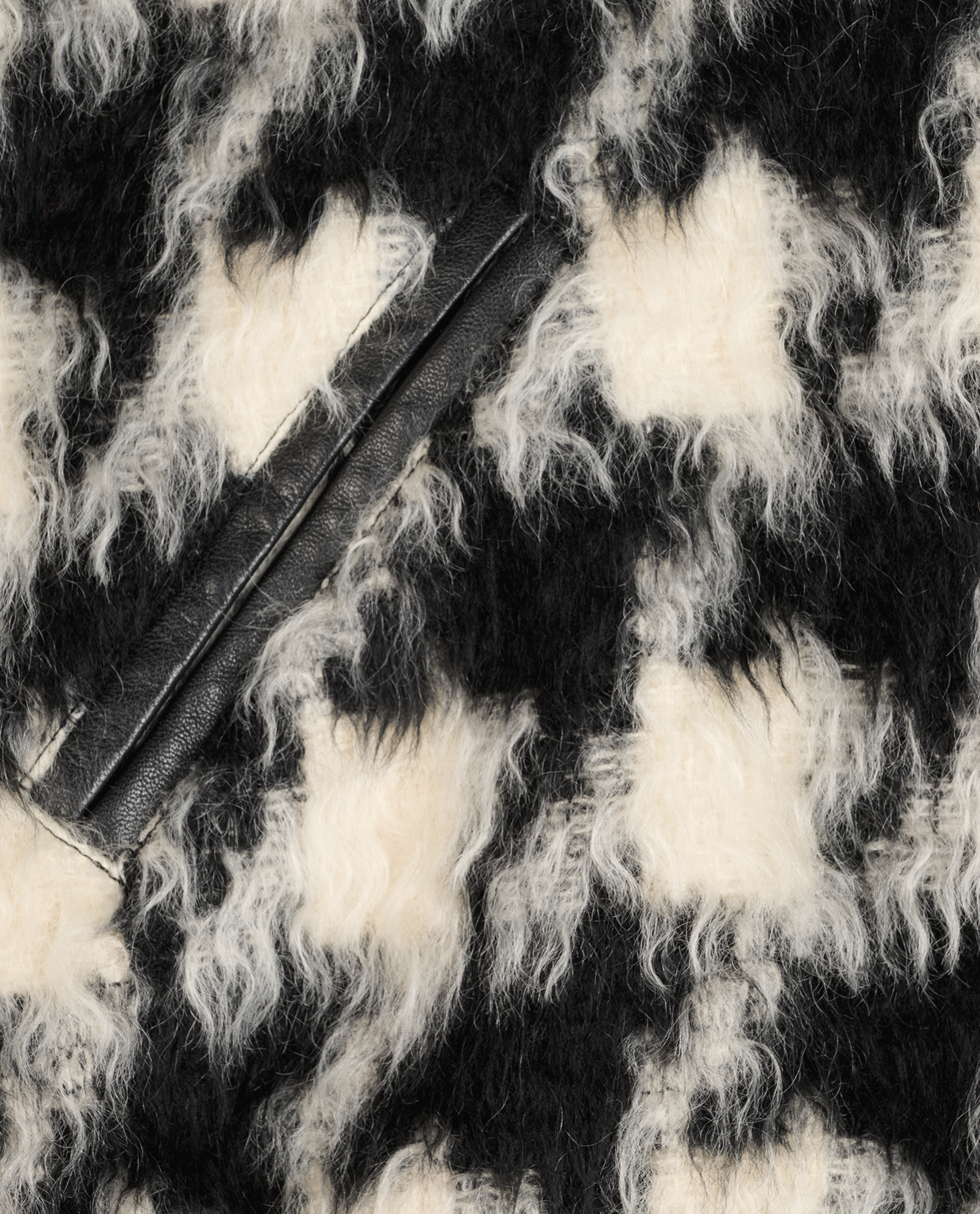 Saint Laurent Houndstooth Bomber, &pound;495, Clothing, Black/White, Leather/Wool, Other view