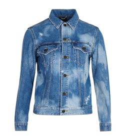 Saint Laurent Sweet Dreams Denim Jacket, Cotton, Blue, Sz M, 3*