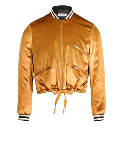 Saint Laurent Velour Bomber Jacket, front view