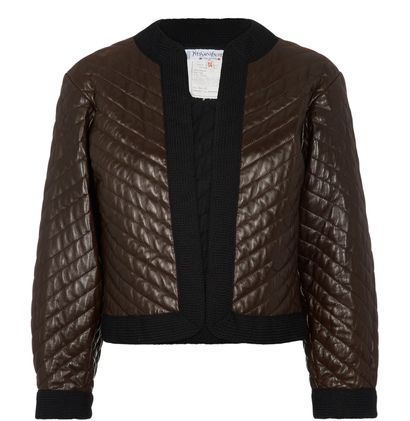 Yves Saint Laurent Chevron Quilted Jacket, front view
