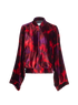 Saint Laurent Velour Multicolor Bomber Jacket, front view
