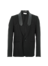 Saint Laurent Striped Leather Collar Blazer, front view