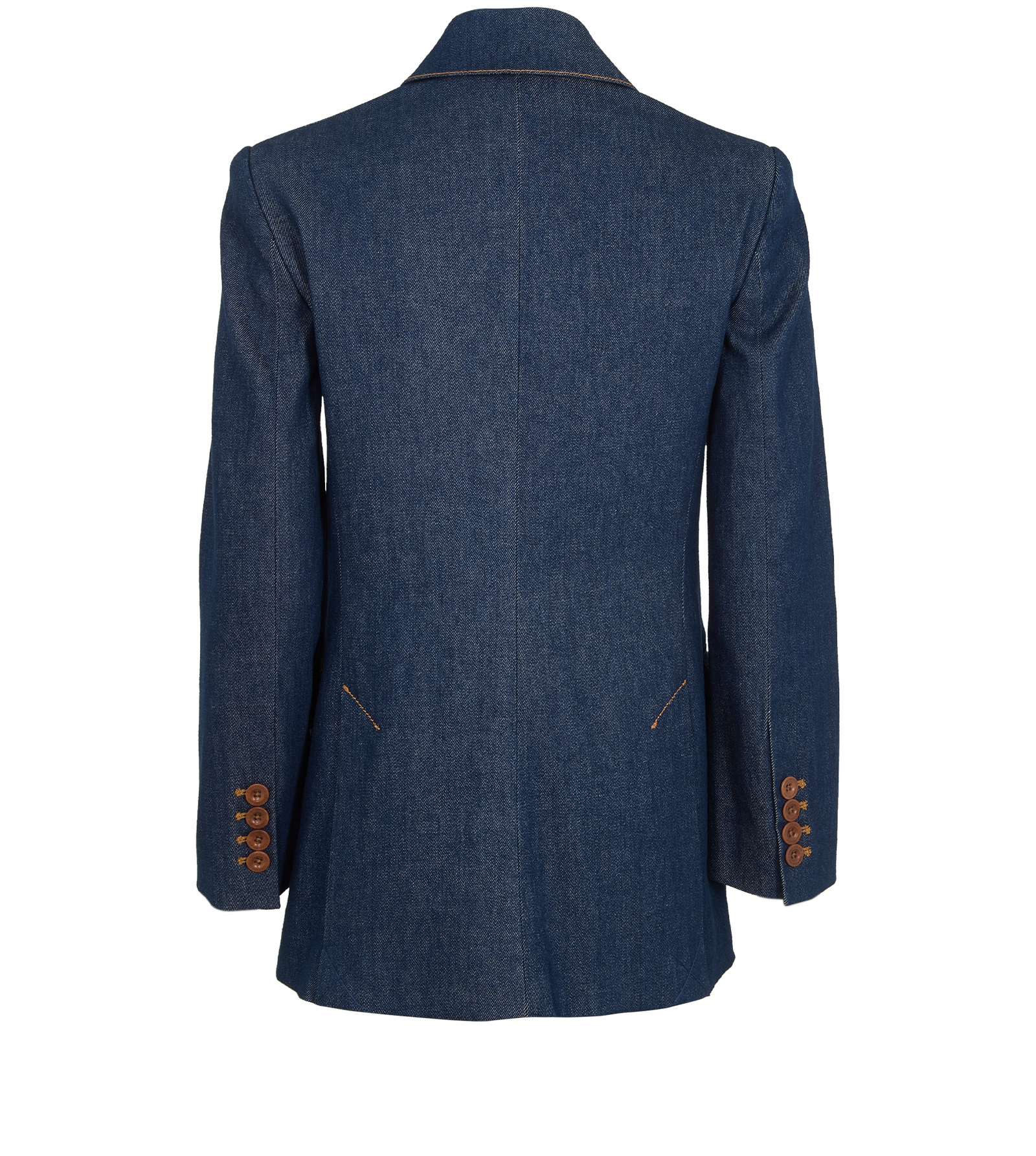 Zimmerman Denim Button Up Blazer, &pound;250, Clothing, Blue, Denim, Back view