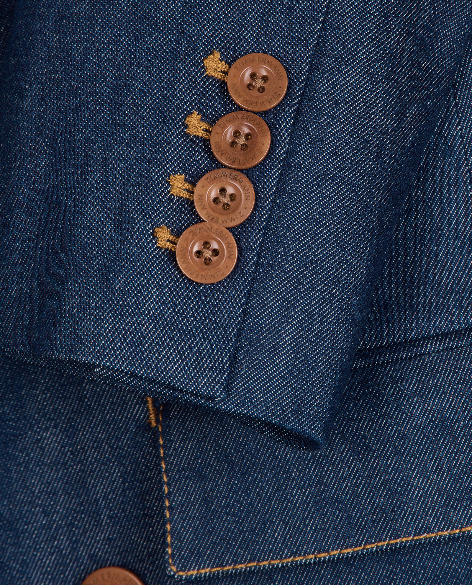 Zimmerman Denim Button Up Blazer, &pound;250, Clothing, Blue, Denim, Other view