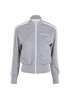Palm Angels Zip Up Track Jacket, &pound;140, Clothing, Black/Silver/White, Polyester (Polymer), Front view