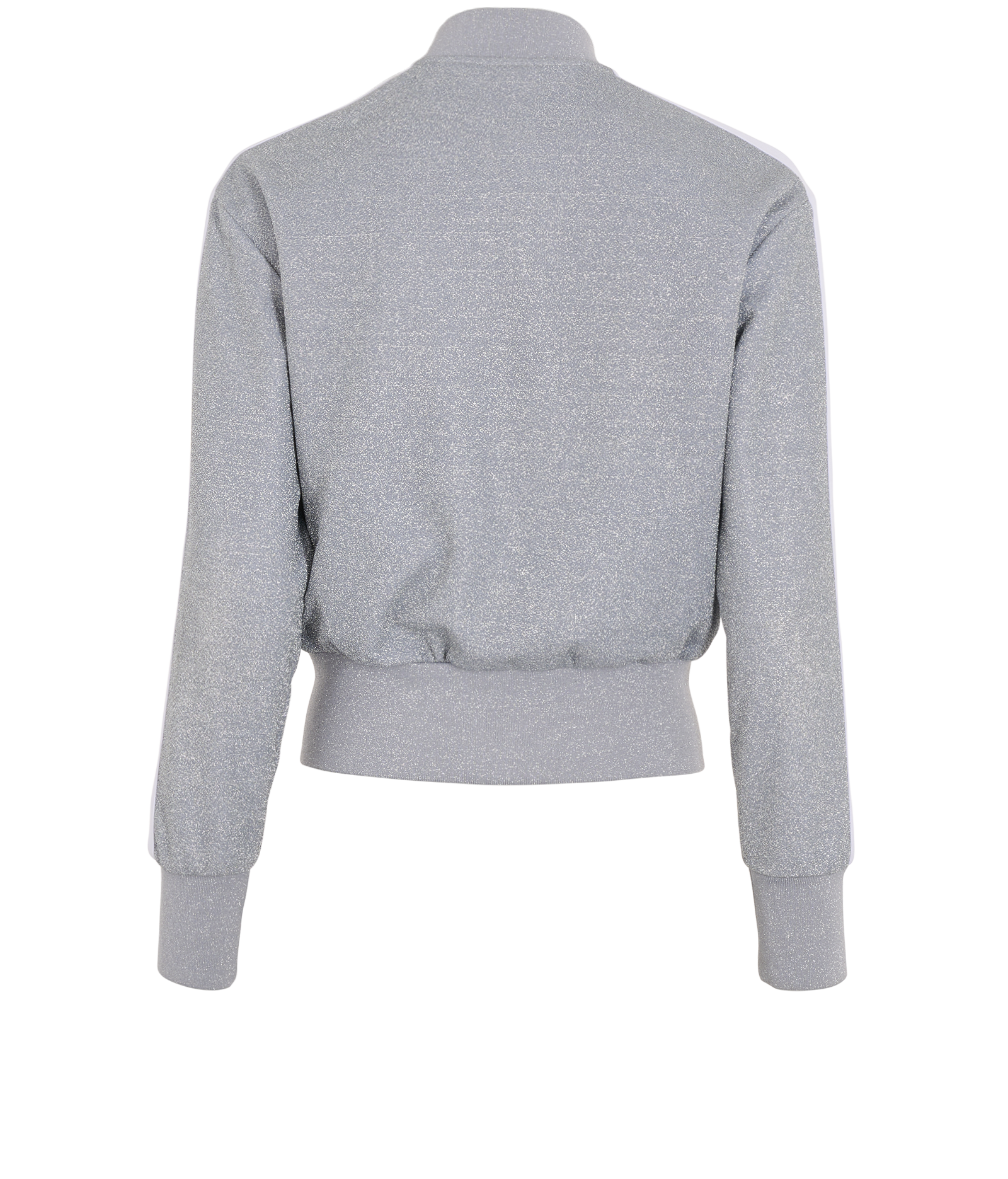 Palm Angels Zip Up Track Jacket, &pound;140, Clothing, Black/Silver/White, Polyester (Polymer), Back view