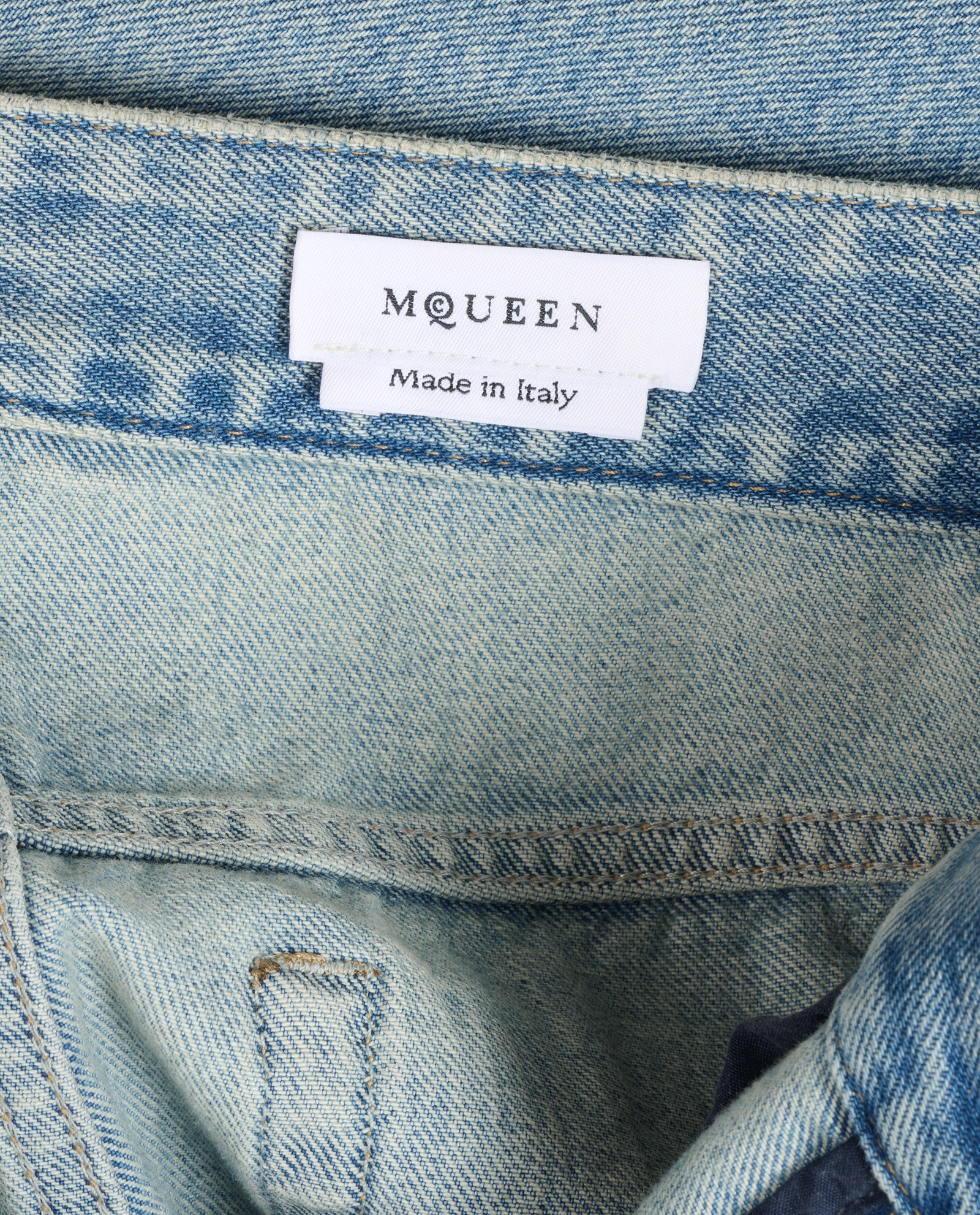 Alexander McQueen Embroidery Straight Leg Jeans, &pound;350, Clothing, Blue, Cotton, Other view