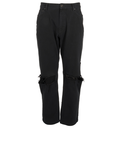 Balenciaga Cargo Jeans, &pound;180, Clothing, Black, Cotton, Front view