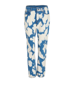 Burberry Seamill Slim Jeans, Cotton, White/Blue, UK10, 2*
