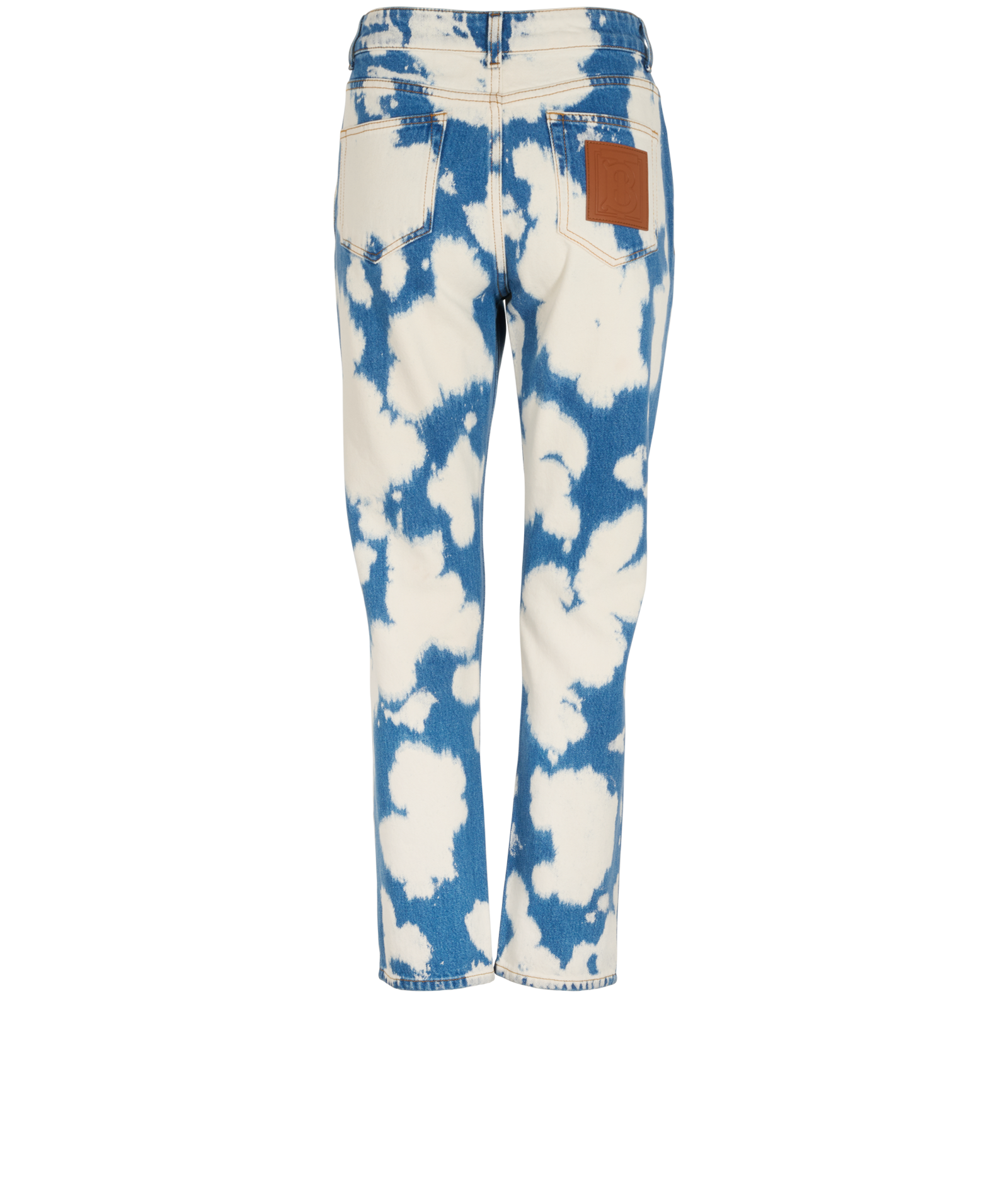 Burberry Seamill Slim Jeans, &pound;220, Clothing, Blue/White, Cotton, Back view