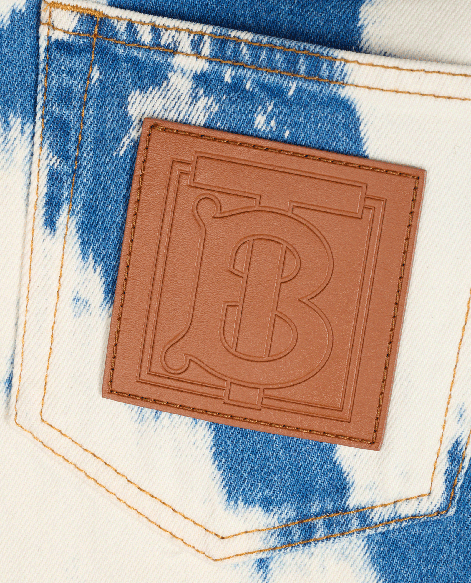 Burberry Seamill Slim Jeans, &pound;220, Clothing, Blue/White, Cotton, Other view
