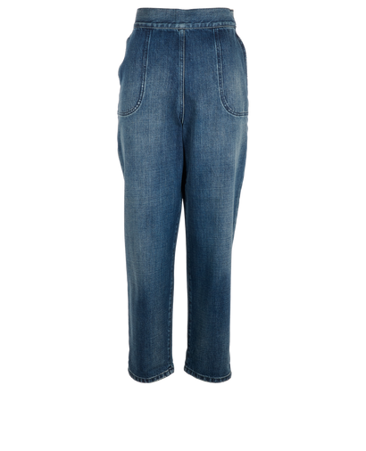 Christian Dior Cropped Wide Jeans, &pound;150, Clothing, Blue, Cotton, Front view