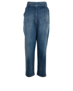 Christian Dior Cropped Wide Jeans, Cotton, Blue, UK12, 3*