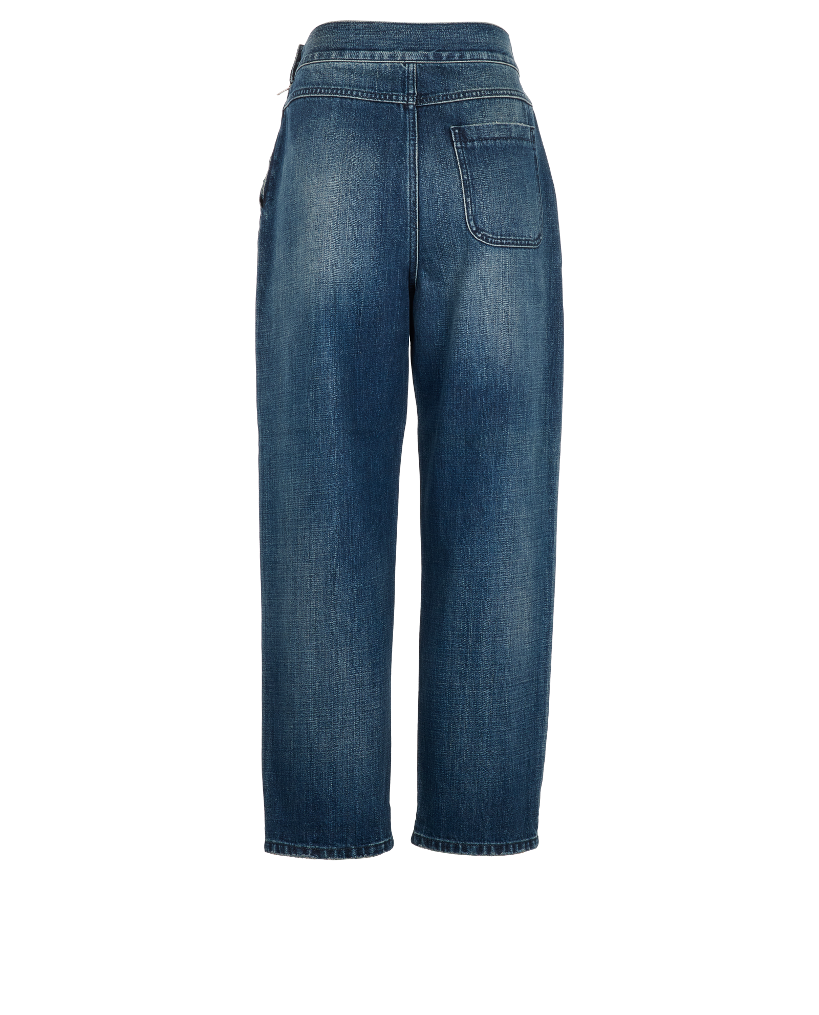 Christian Dior Cropped Wide Jeans, &pound;150, Clothing, Blue, Cotton, Back view
