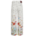 Gucci Floral Print Jeans, &pound;295, Clothing, White, Cotton, Back view