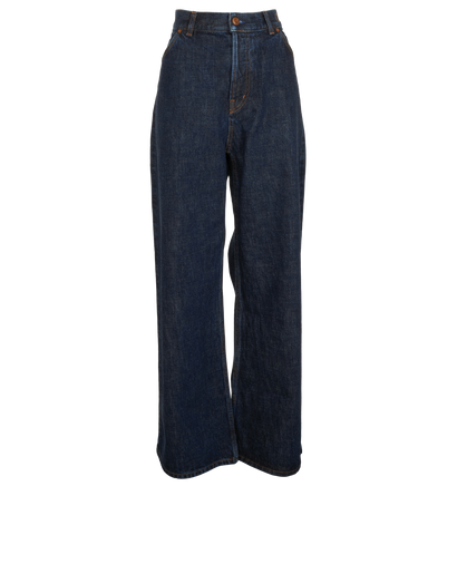 Chloe Stromboli Wide Leg Jeans, &pound;250, Clothing, Blue, Cotton, Front view