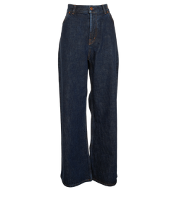 Chloe Stromboli Wide Leg Jeans, Cotton, Blue, UK14, 3*