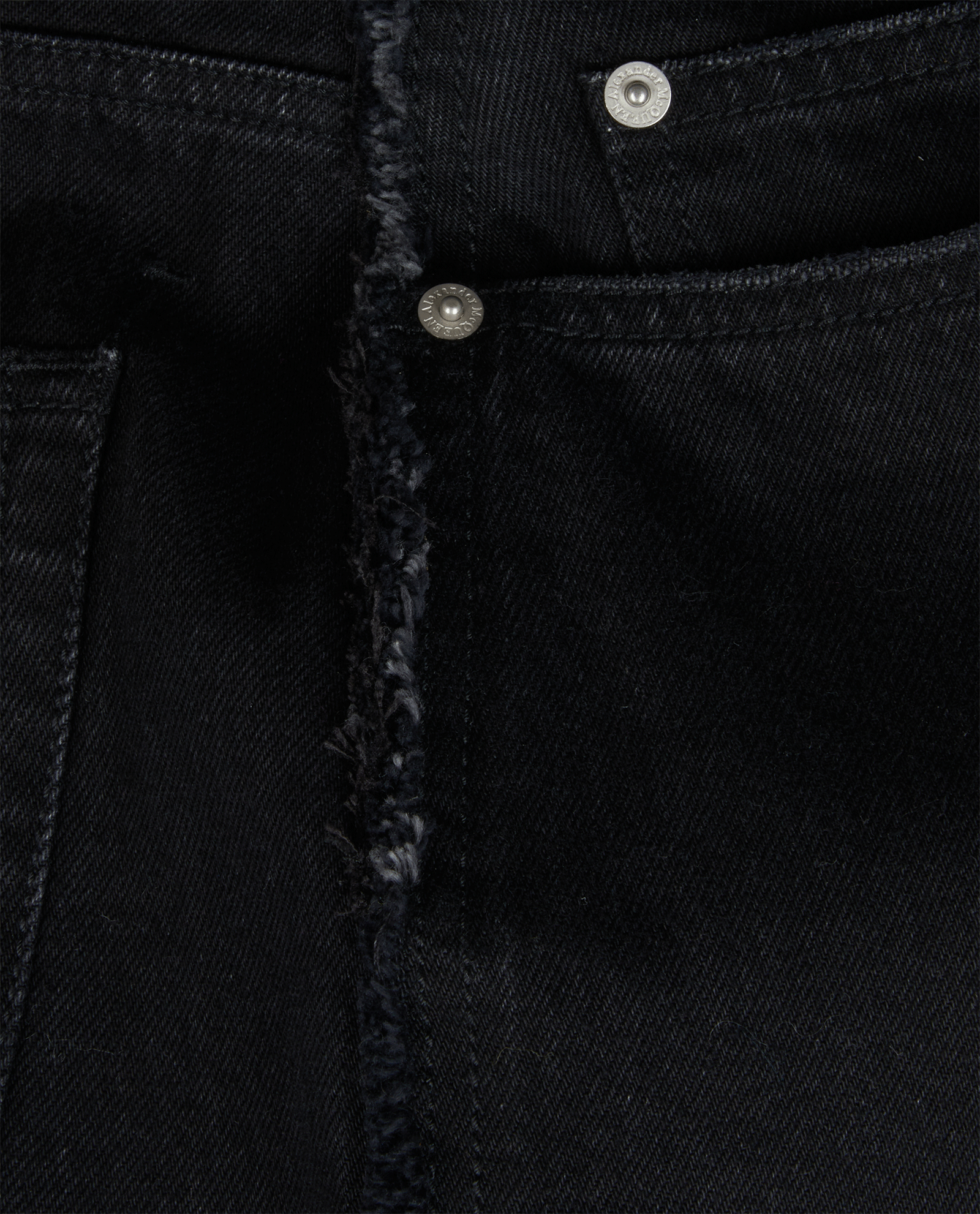Alexander McQueen Raw-Trim Jeans, &pound;140, Clothing, Black, Cotton, Other view