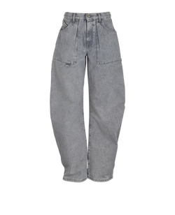 The Attico Effie Jeans, Cotton, Grey, UK10 2*
