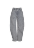 The Attico Effie Jeans, &pound;220, Clothing, Grey, Cotton, Front view