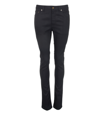 Saint Laurent Skinny Jeans, &pound;110, Clothing, Black, Denim, Front view