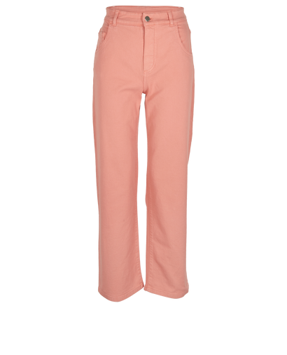 Loro Piana Straight Leg Jeans, £180, Clothing, Pink, Cotton, Front view