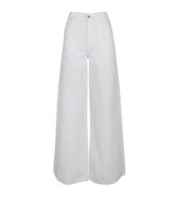 Celine Wide Leg Jeans, Cotton, White, UK10, 2*