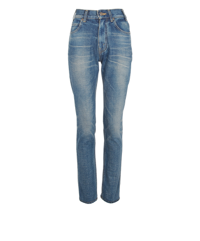 Celine High Waisted Jeans, &pound;220, Clothing, Blue, Cotton, Front view