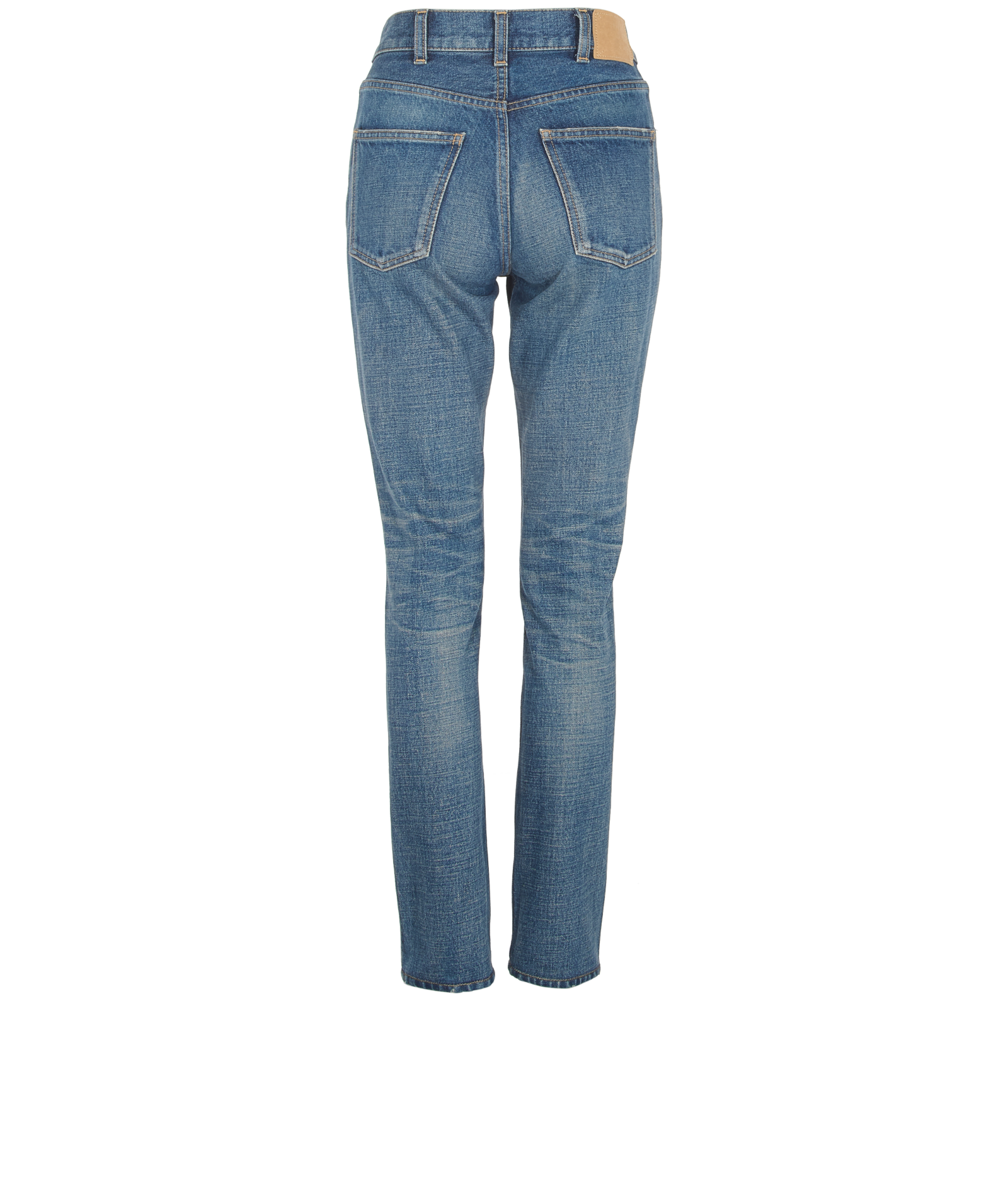 Celine High Waisted Jeans, &pound;220, Clothing, Blue, Cotton, Back view