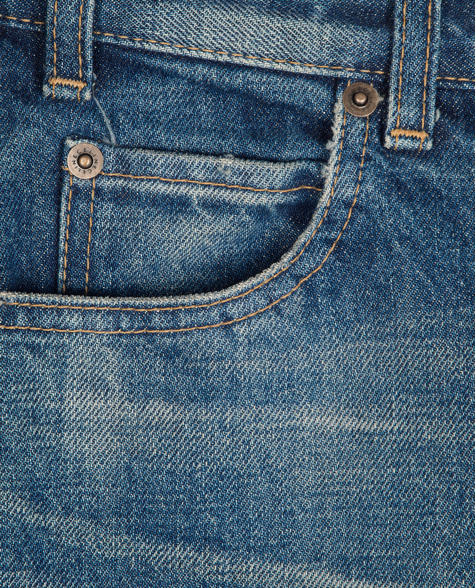 Celine High Waisted Jeans, &pound;220, Clothing, Blue, Cotton, Other view