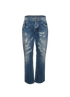 Dolce & Gabbana Embroidery Straight Leg Jeans, &pound;110, Clothing, Blue, Denim, Front view