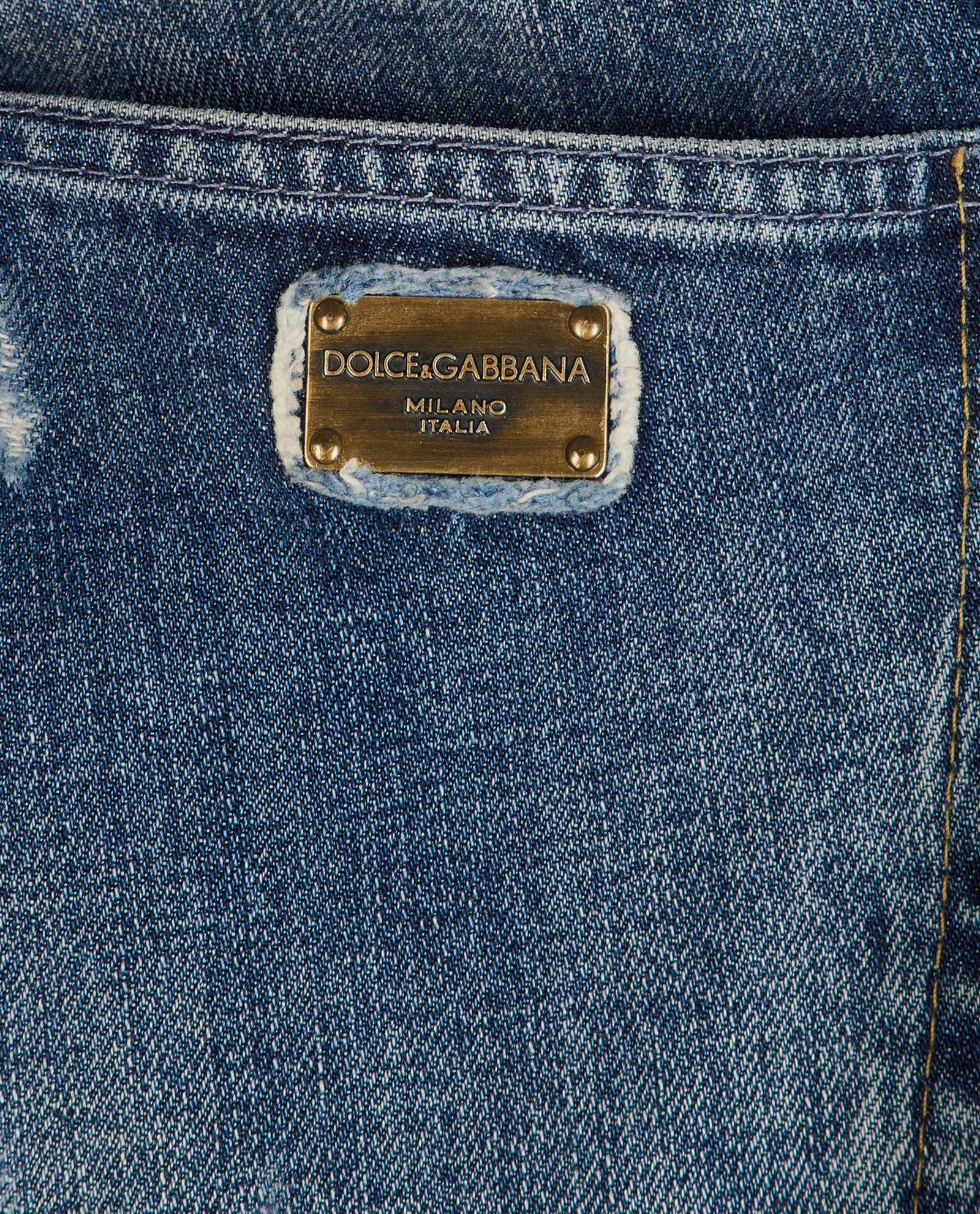 Dolce & Gabbana Embroidery Straight Leg Jeans, &pound;110, Clothing, Blue, Denim, Other view