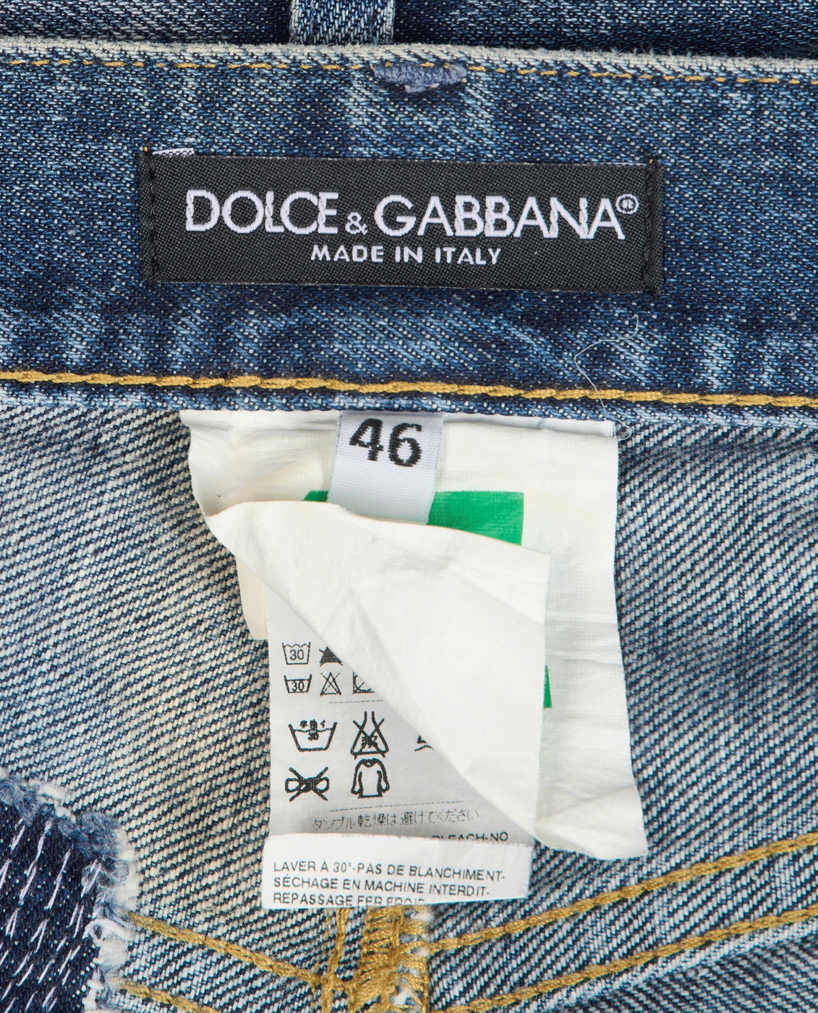 Dolce & Gabbana Embroidery Straight Leg Jeans, &pound;110, Clothing, Blue, Denim, Other view