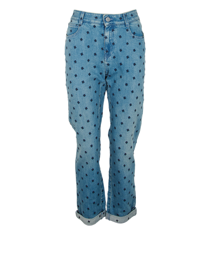 Stella McCartney Stars Skinny Boyfriend Jeans, &pound;160, Clothing, Blue, Cotton, Front view