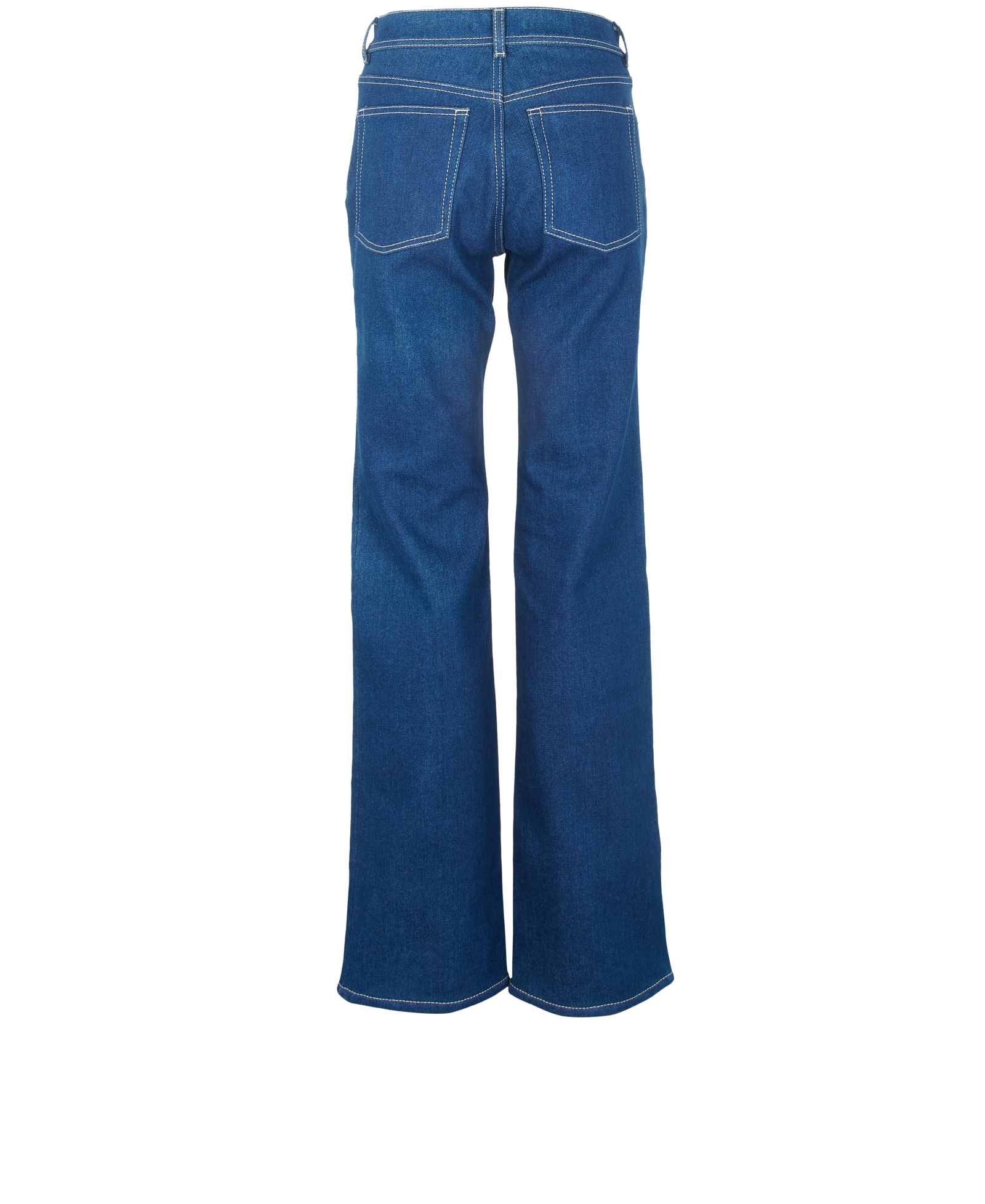 Acne High Waisted Jeans, &pound;180, Clothing, Blue, Cotton, Back view