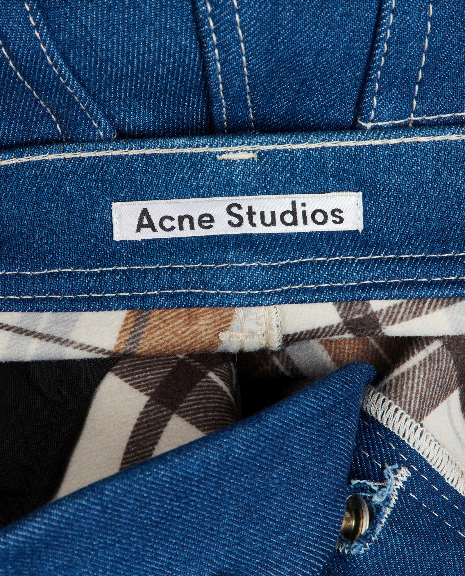 Acne High Waisted Jeans, &pound;180, Clothing, Blue, Cotton, Other view