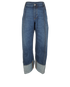 Bottega Veneta Roll-Up Straight Jeans, £350, Clothing, Blue, Cotton, Front view