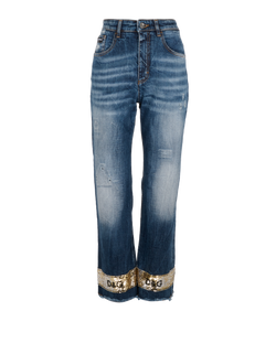 Dolce & Gabbana Distressed Jeans, Cotton, Blue, UK10, 2*
