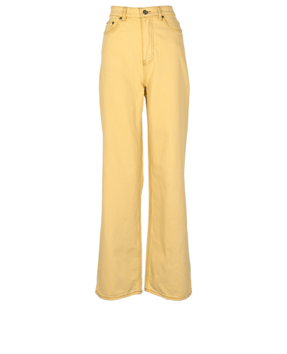 Ganni Magny Jeans, £90, Clothing, Yellow, Cotton, Front view