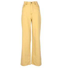 Ganni Magny Jeans, Cotton, Yellow, UK8, 3*