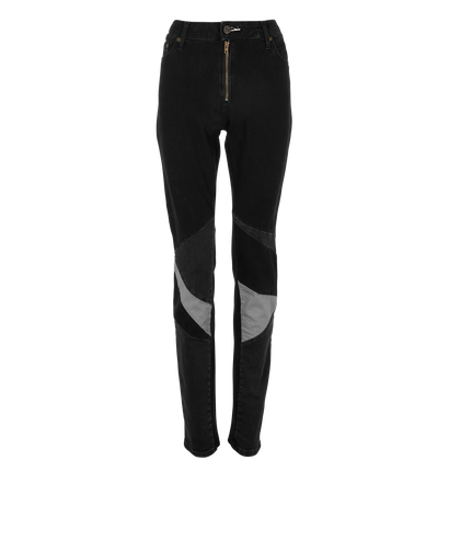 Acne Studios Biker Skinny Jeans, £110, Clothing, Black, Denim, Front view