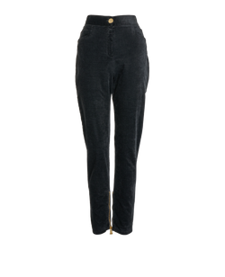 Balmain Zip Leg Jeans, Cotton, Black, UK14, 2*