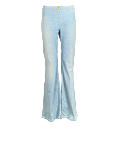 Balmain Flared Jeans, £295, Clothing, Blue, Cotton, Front view
