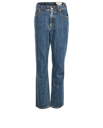 Alexander McQueen Straight Jeans, £290, Clothing, Blue, Cotton, Front view