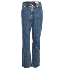 Alexander McQueen Straight Jeans, Cotton, Blue, Sz L, 3*