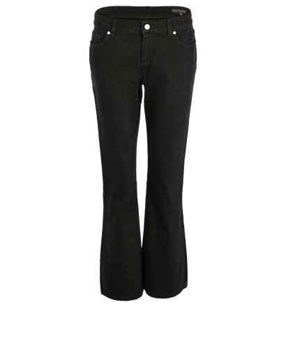 Alexander McQueen Flared Jeans, £120, Clothing, Black, Denim, Front view