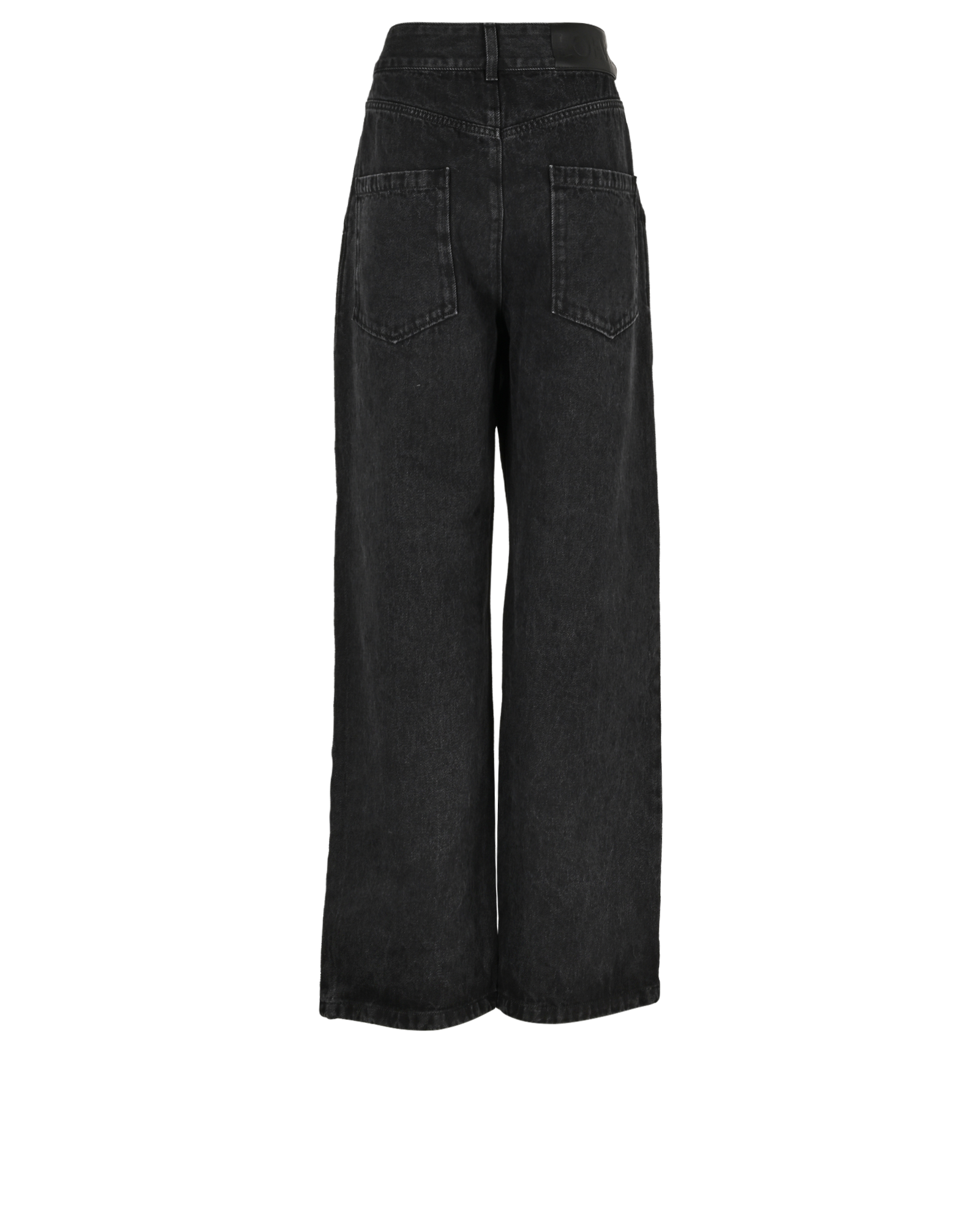 Loewe Anagram Baggy Jeans, &pound;495, Clothing, Black, Denim, Back view